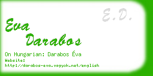 eva darabos business card