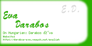 eva darabos business card